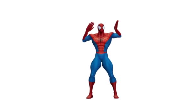 Homem Aranha Dançante Animação Homem Aranha Dança Incrível — Vídeo de Stock