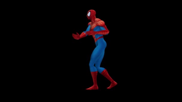 Homem Aranha Dançante Animação Homem Aranha Dança Incrível — Vídeo de Stock