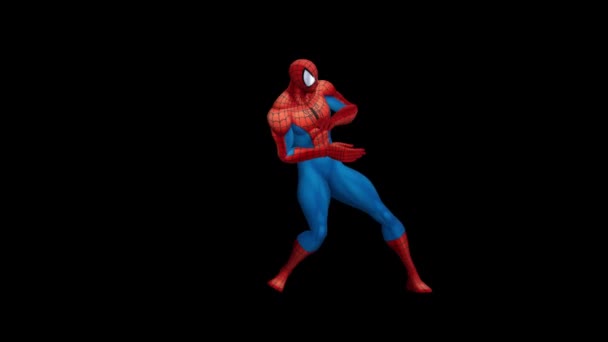 Tančící Spider Man Animace Spider Mana Úžasný Tanec — Stock video
