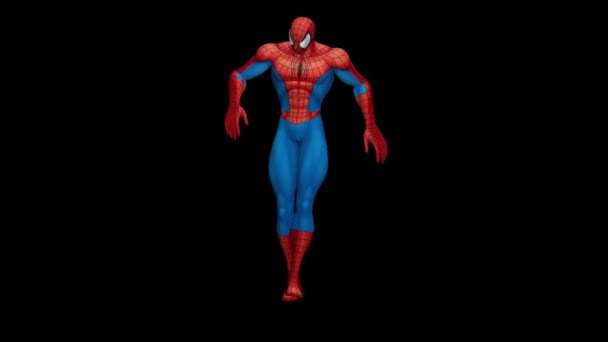 Dansende Spider Man Animatie Van Spider Man Het Geweldige Dansen — Stockvideo