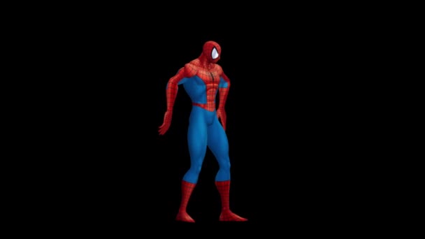 Tančící Spider-Man. 3D animace Spider-Mana. Úžasný tanec..