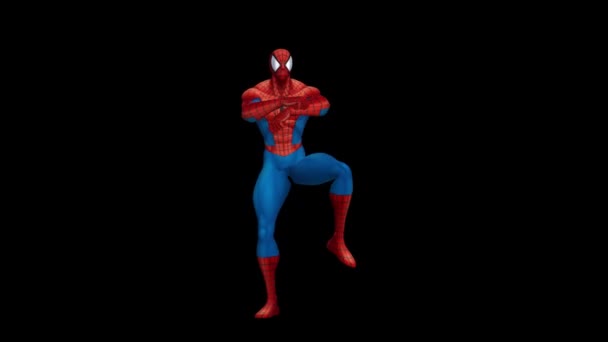 Spider Man Danzante Animazione Spider Man Danza Incredibile — Video Stock