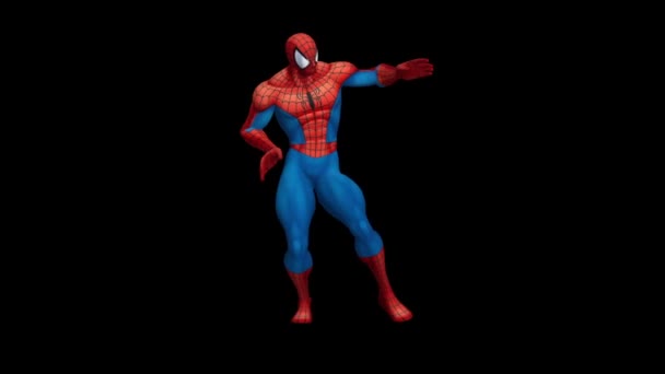 Dansande Spindelmannen Animering Spider Man Den Fantastiska Dansen — Stockvideo
