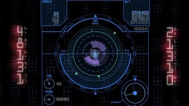 Animated Digital Dashboard.Visionary dashboard for data analysis. Futuristic display of graphs and charts. Technological pattern with a computer program dashboard. Abstract high tech circuit. 