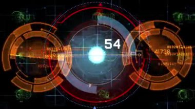 Animated Digital Dashboard.Visionary dashboard for data analysis. Futuristic display of graphs and charts. Technological pattern with a computer program dashboard. Abstract high tech circuit. 