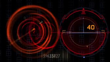 Animated Digital Dashboard.Visionary dashboard for data analysis. Futuristic display of graphs and charts. Technological pattern with a computer program dashboard. Abstract high tech circuit. 