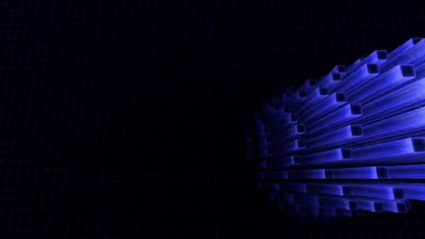Nanılmaz Boyutlu Neon Küp Animasyonu Boyutlu Işıklandırma Küpleri Animasyonu Boyutlu — Stok video