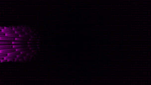 Niesamowita Animacja Neonowych Kostek Oświetlenie Kostki Animacji Magiczna Deformacja Płaszczyzny — Wideo stockowe