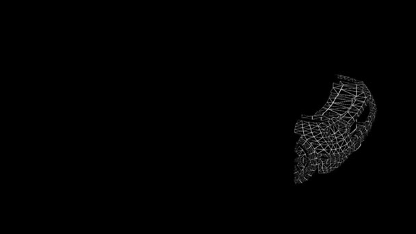 Збірка Автомобіля Анімованих Частин Обертається Анімована Конструкція Автомобіля Неонових Частин — стокове відео