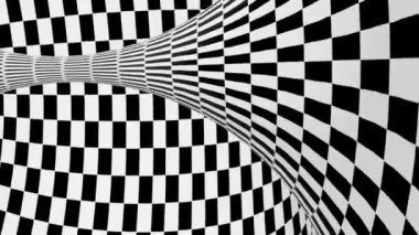 Soyut geometrik optik illüzyon videosu. Üç boyutlu izometrik animasyon. 3 boyutlu Geometrik Tasarım. Geometrik izometrik desen.