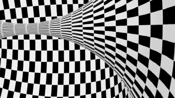 Abstracte Geometrische Optische Illusie Video Geometrische Isometrische Animatie Geometrisch Ontwerp — Stockvideo