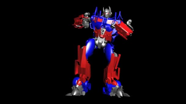 Robot Transformer Dancing — Stock Video