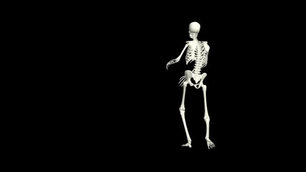 Dancing Skeleton Skeleton Dance Animation Skeleton Dance — Vídeos de Stock