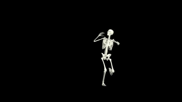 Dancing Skeleton Skeleton Dance Animation Skeleton Dance — Vídeos de Stock