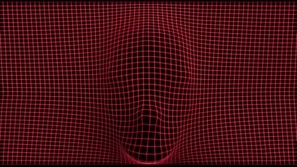 Grid Animation Για Την Παράσταση Ανθρώπινο Κεφάλι — Αρχείο Βίντεο