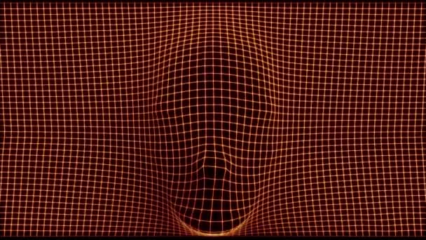 Grid Animation Για Την Παράσταση Ανθρώπινο Κεφάλι — Αρχείο Βίντεο