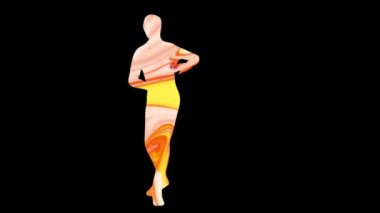 VJ loop, amazing visuals, outlined colour dance footage, nightclub dancers, disco club animation.