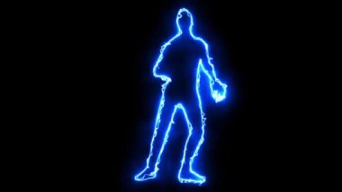 Neon dans görüntüleri, neon muhteşem görseller, gece kulübü dansçıları, disko kulübü neon animasyonu..