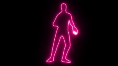 Neon dans görüntüleri, neon muhteşem görseller, gece kulübü dansçıları, disko kulübü neon animasyonu..