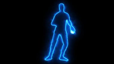 Neon dans görüntüleri, neon muhteşem görseller, gece kulübü dansçıları, disko kulübü neon animasyonu..