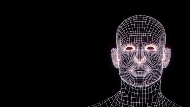 말하는 머리로 대화하는 머리로 애니메이션화 말하는 마스크 — 비디오