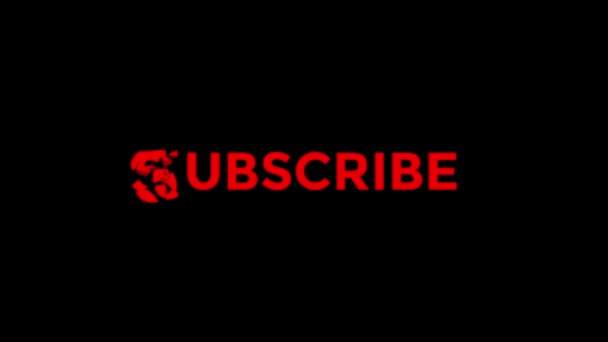 Youtube Subscribe Button Tlačítko Cihel Animace Částic Úžasná Animace — Stock video