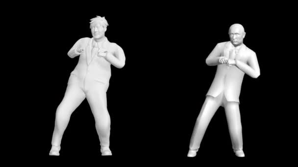 Dancing President Animation Super Realistic Dance — Stock Video