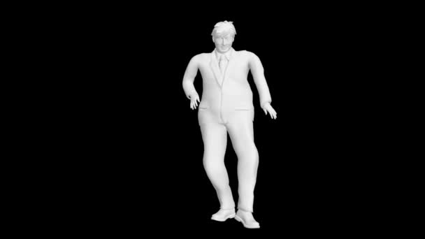 Dancing President Animation Super Realistic Dance — Stock Video