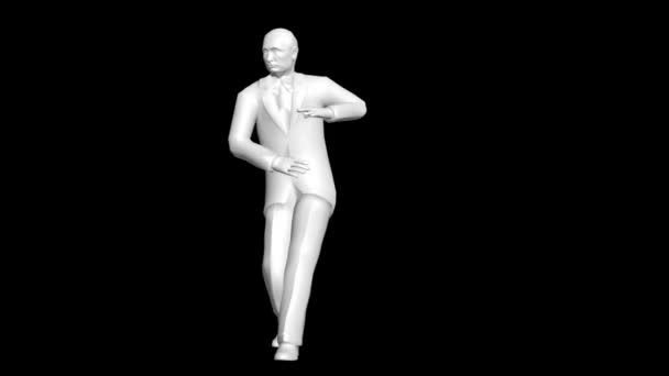 Dansande President Animering Superrealistisk Dans — Stockvideo