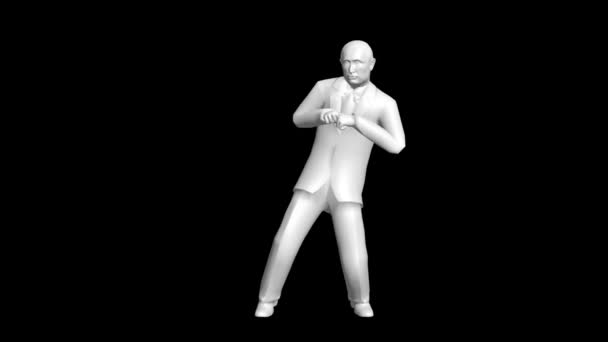 Танцюючий Президент Анімація Супер Реалістичний Танець — стокове відео
