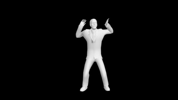 Dansande President Animering Superrealistisk Dans — Stockvideo