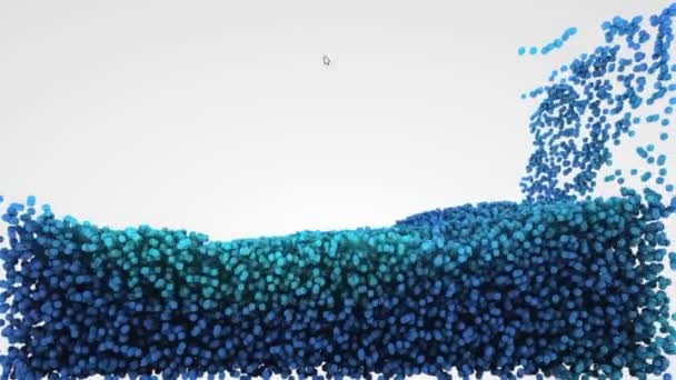 Simulação Fluidos Baseada Partículas Colisão Com Fluidos — Vídeo de Stock