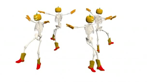 Halloween Dance Halloween Dancing Skeletons Skeletons Funny Dance Animation — Stock Video