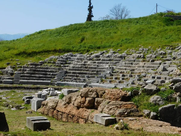 Het Oude Theater Van Orchomenus Boeotia Griekenland — Stockfoto