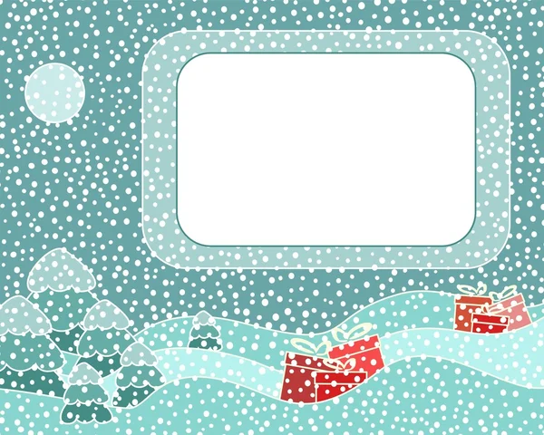 Christmas night card — Stockvector