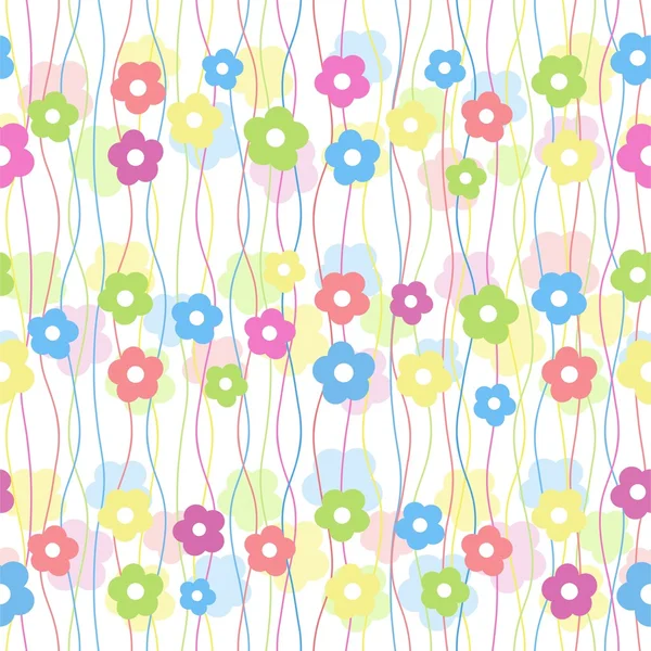 Fondo sin costura floral del bebé — Vector de stock