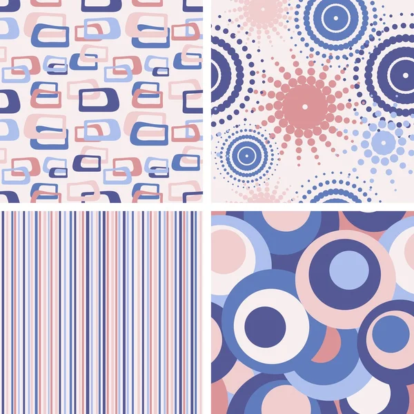 Set van abstracte naadloze Lila patronen — Stockvector