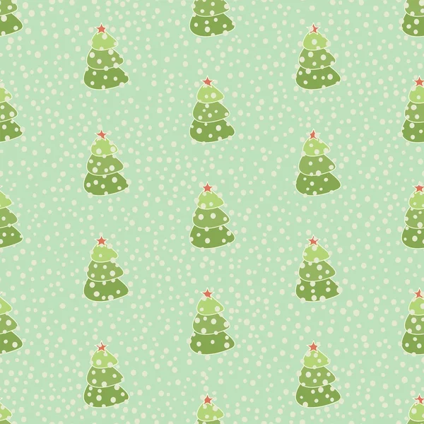 Christmas tree retro seamless background — Stock Vector