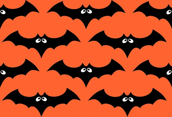 Patrón sin costura murciélago de Halloween — Vector de stock