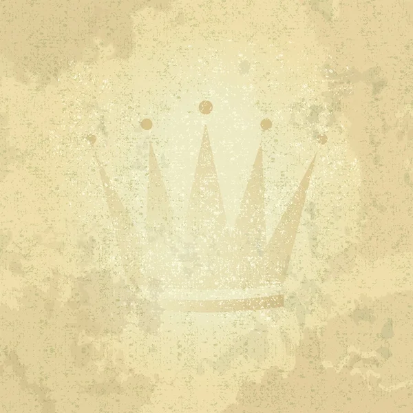 グランジ イラスト、レトロな王冠 — ストック写真