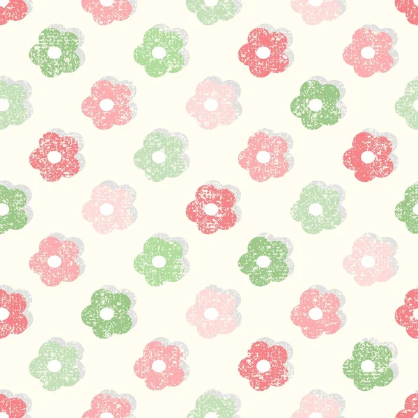 Enkla blommor shabby bakgrunden, vektor illustration — Stock vektor