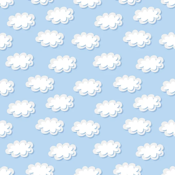 basit bulutlar desen, vektör çizim