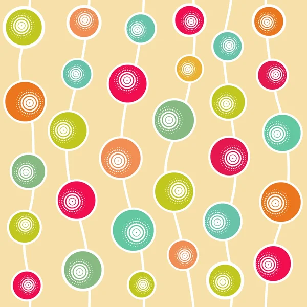 Funny abstract ball seamless pattern, vector illustration — Stock Vector