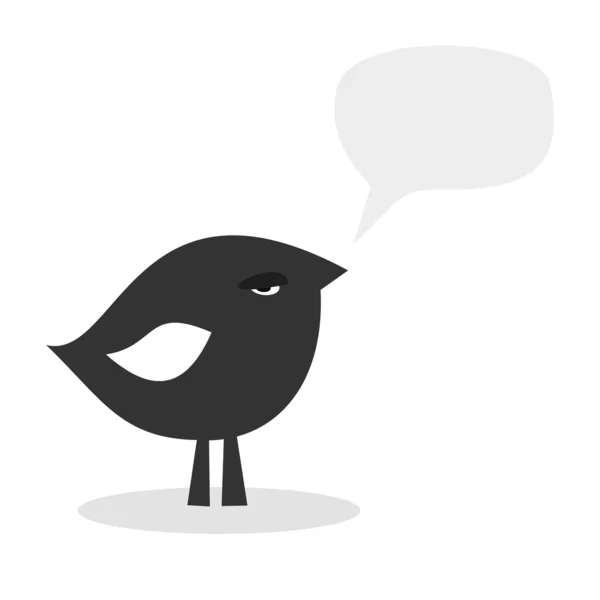 Arrogant zwarte vogel, vectorillustratie — Stockvector