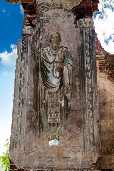 Святой в фреске — стоковое фото