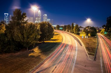 Charlotte Kraliçe şehir finans bölgesine Otoban görüntülemek