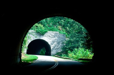 tünel, blue ridge parkway, Kuzey Karolina, ABD