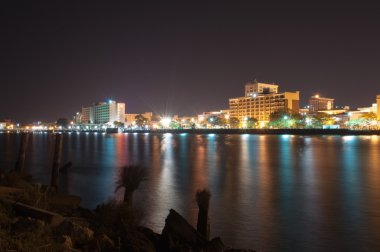 Wilmington at night clipart