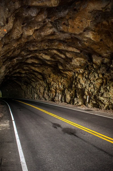 Entrando no túnel de montanha — Fotografia de Stock