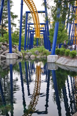 bir roller coaster amusement park